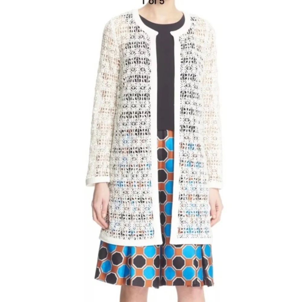 Milly Raffia Netting Cocktail Coat